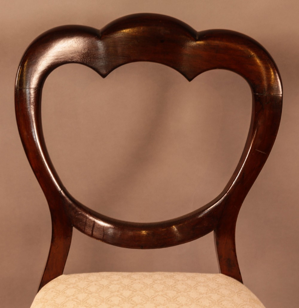 A Set of 8 Victorian Mahogany Balloon Back Dining Chairs View XII