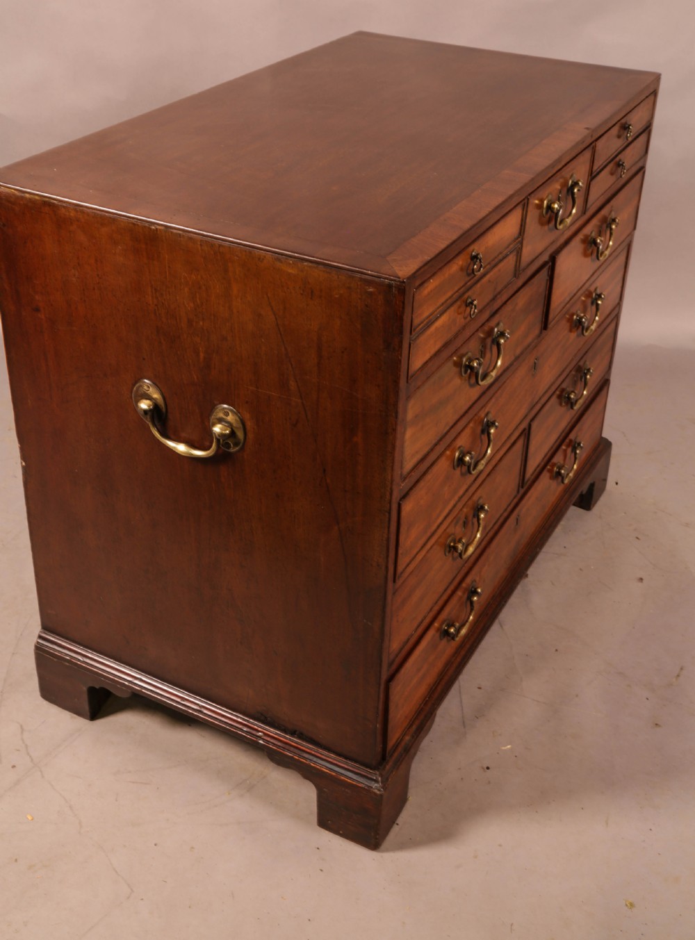 A Fine and interesting Georgian Campaign Chest of Drawers View II