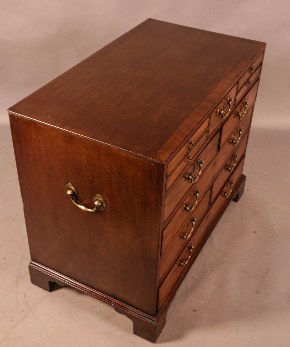 A Fine and interesting Georgian Campaign Chest of Drawers View III