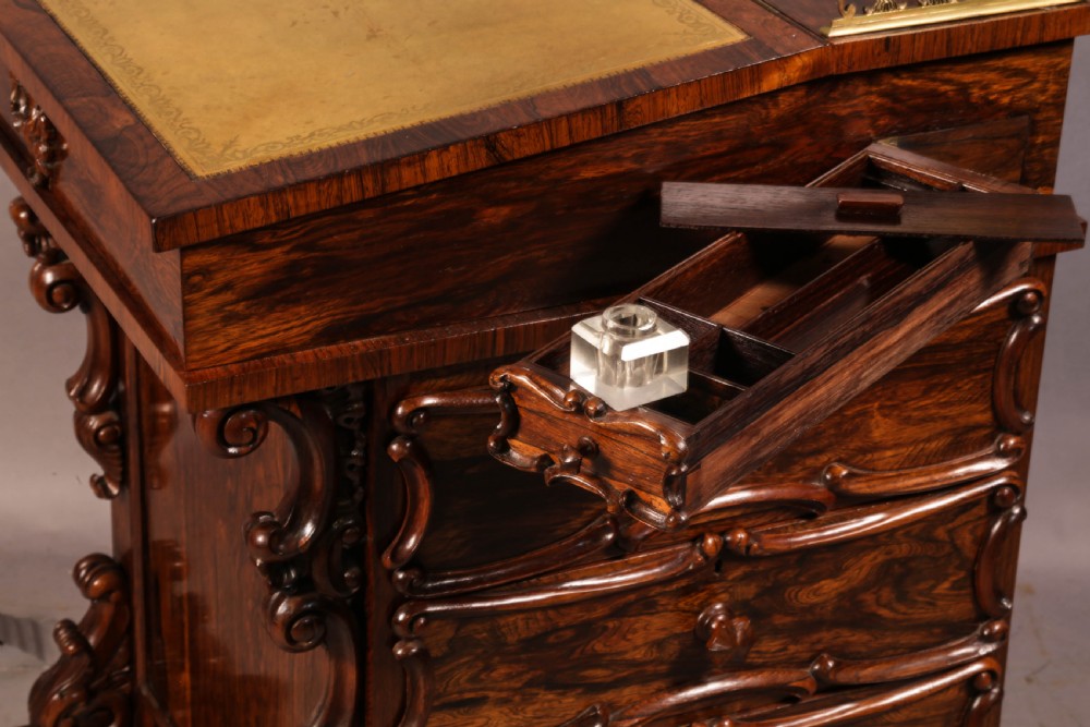 A Superb Victorian Davenport Desk in Rosewood View VI