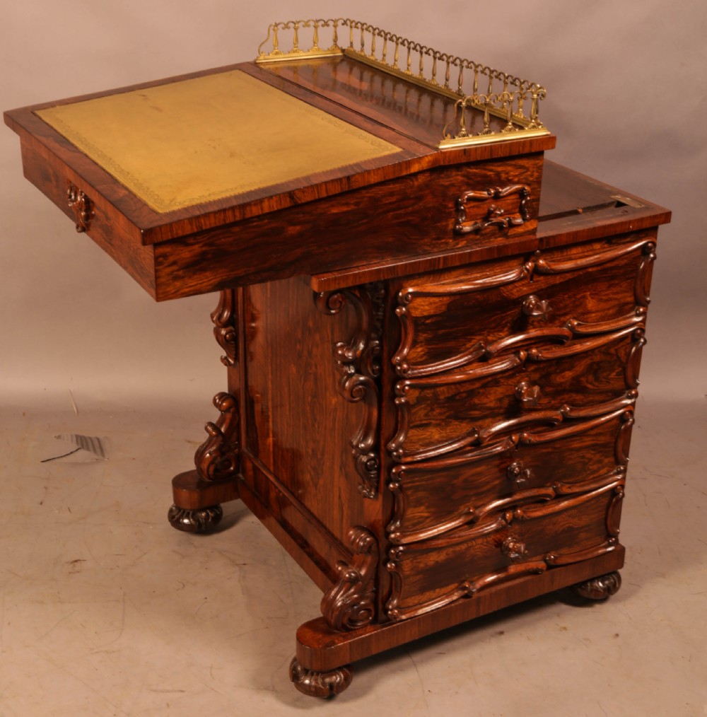 A Superb Victorian Davenport Desk in Rosewood View VIII