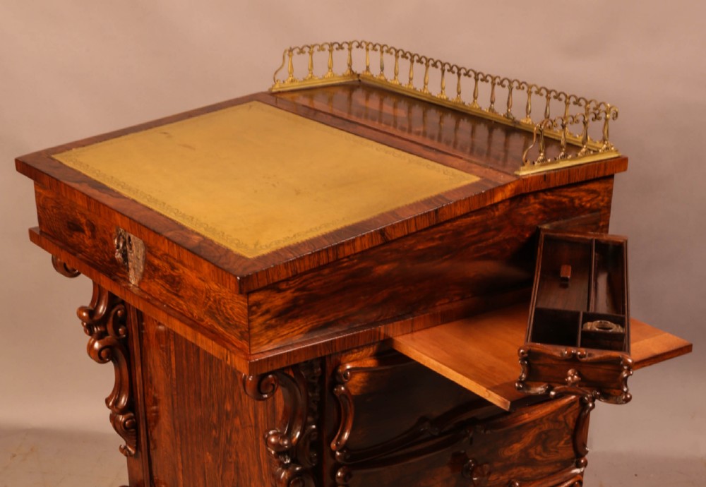 A Superb Victorian Davenport Desk in Rosewood View XIV