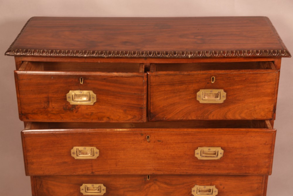A Rare Anglo Indian Campaign Chest Padouk View IV