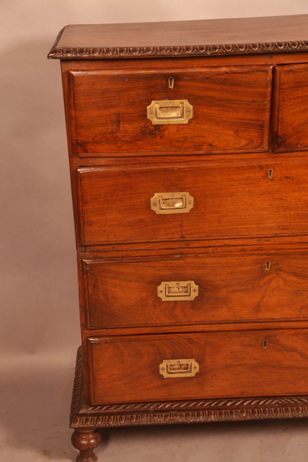 A Rare Anglo Indian Campaign Chest Padouk View VI
