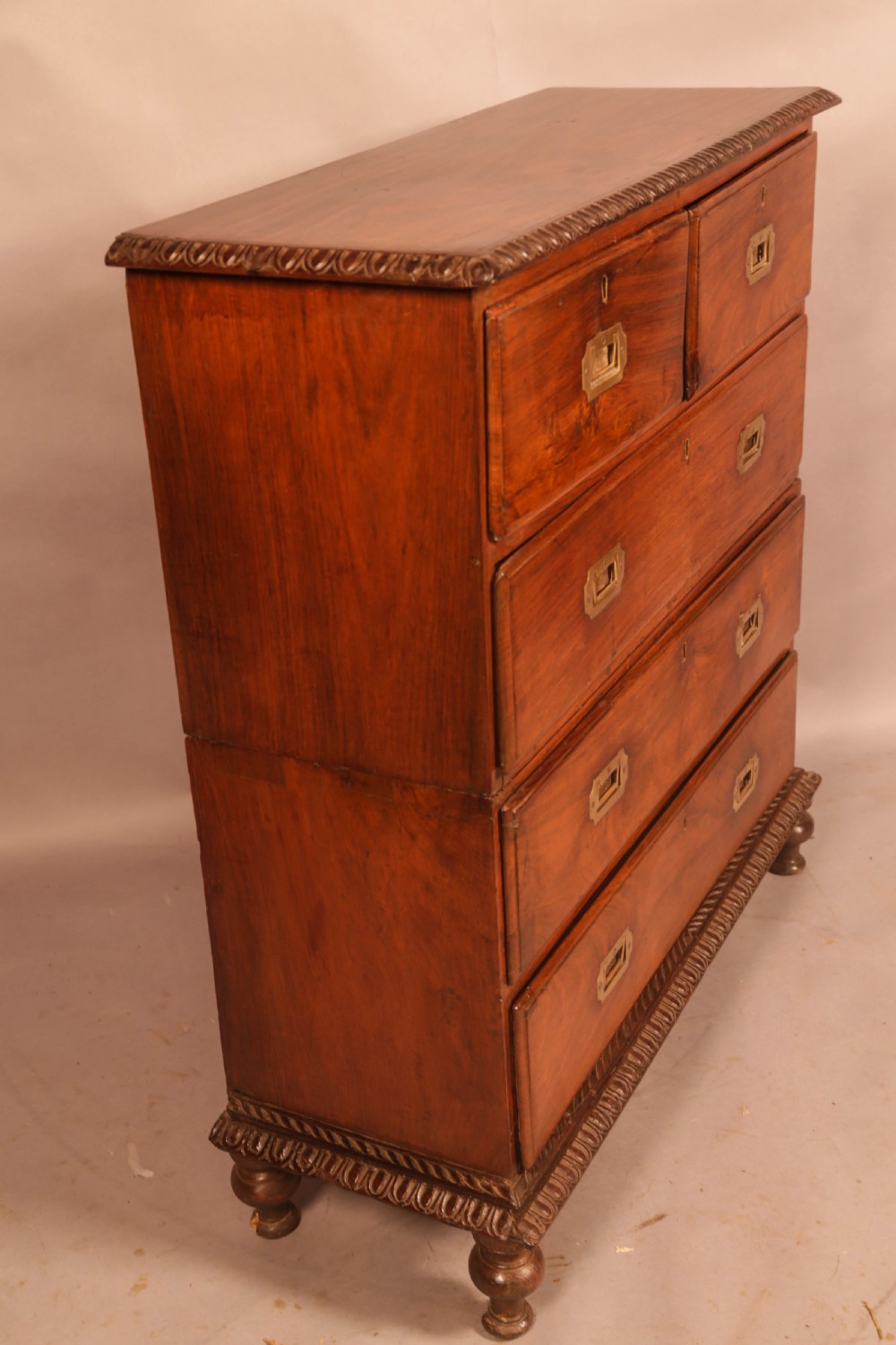 A Rare Anglo Indian Campaign Chest Padouk View VIII