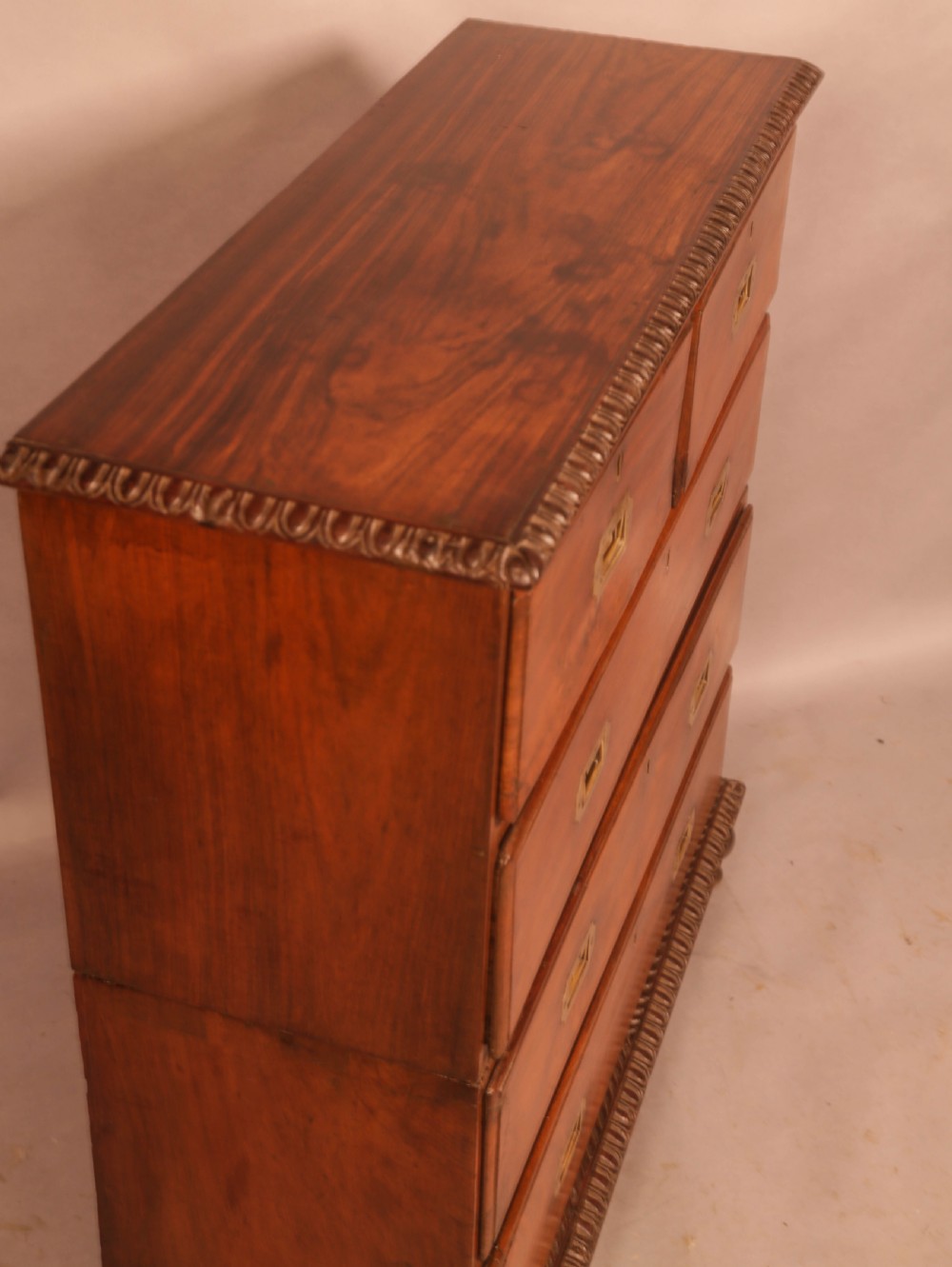 A Rare Anglo Indian Campaign Chest Padouk View X