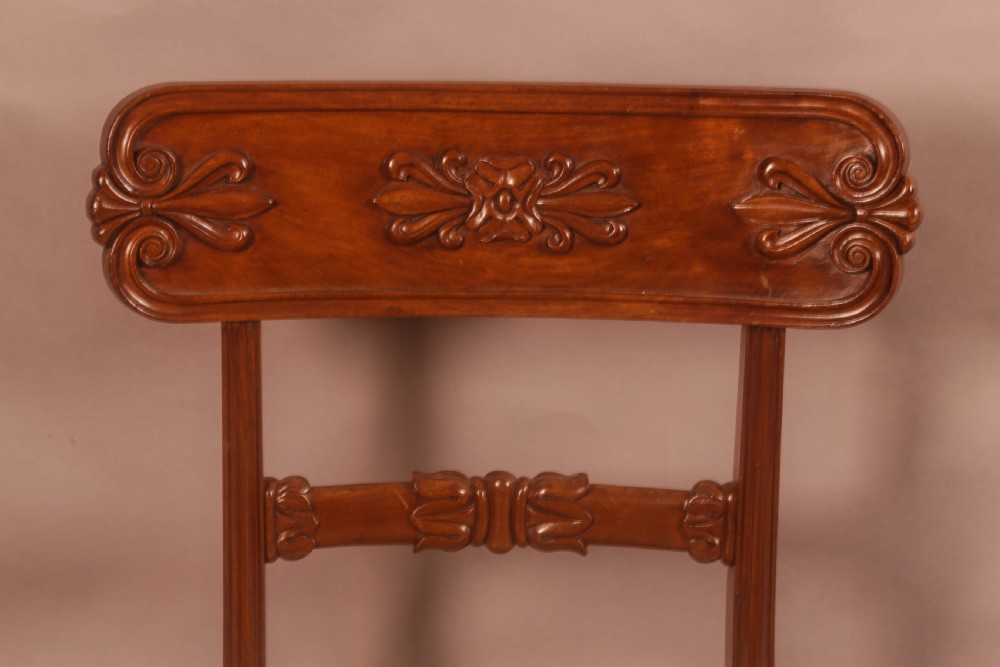 A Super set of 3 William IV period dining chairs. Gillows View VI