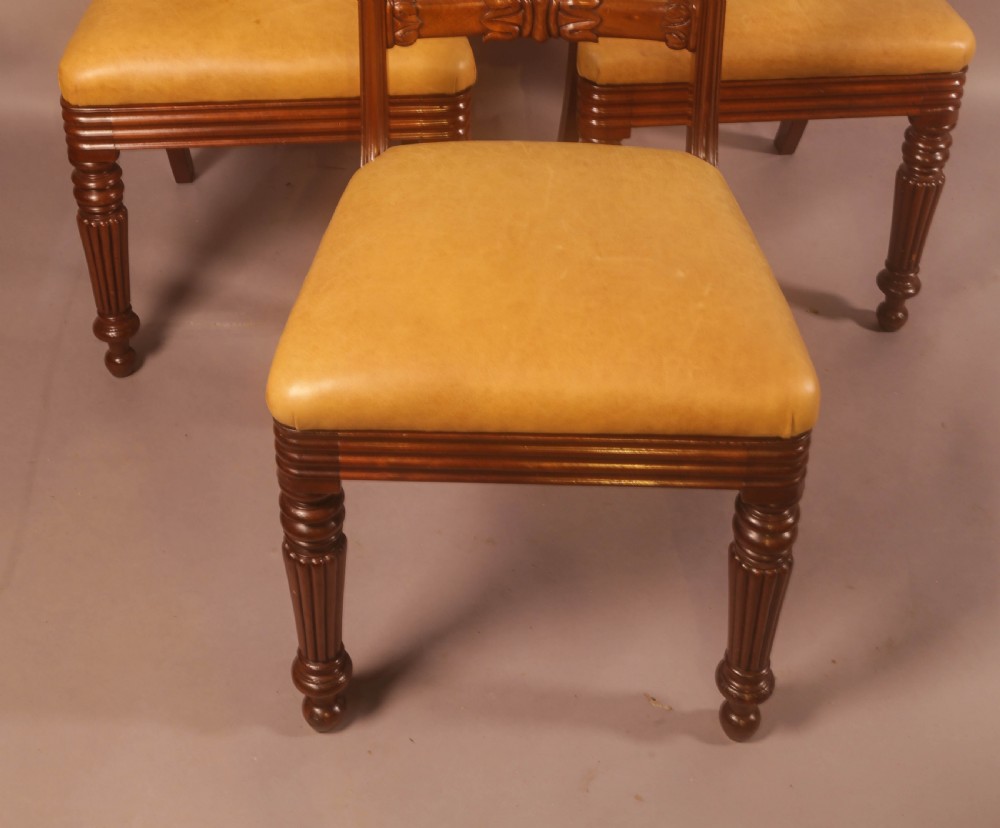 A Super set of 3 William IV period dining chairs. Gillows View XI