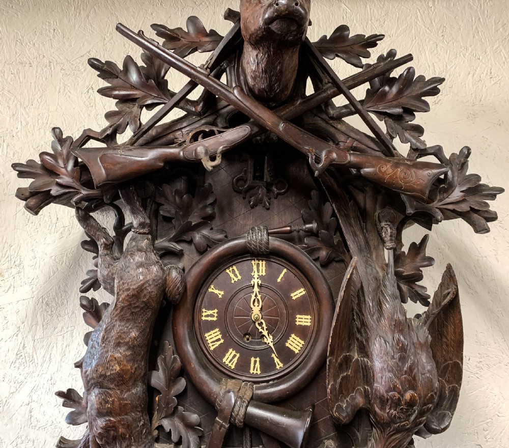 A Fabulus  Massive Black Forest Wall Clock View IV