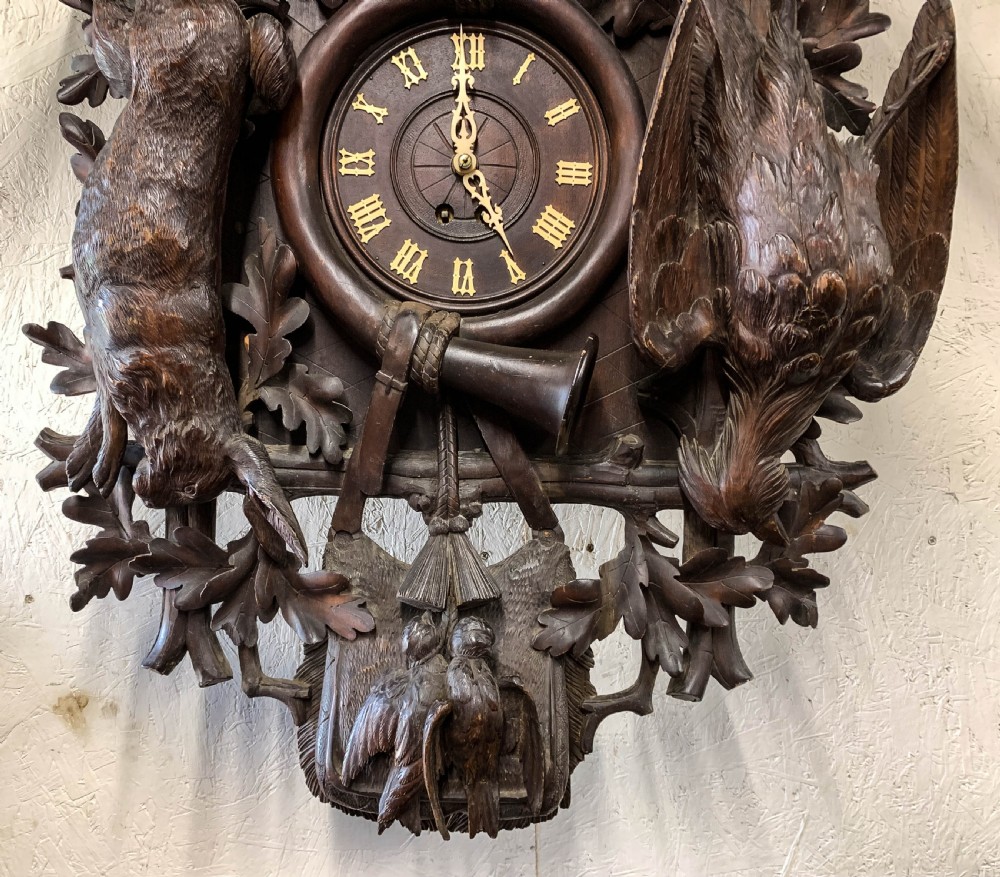A Fabulus  Massive Black Forest Wall Clock View V