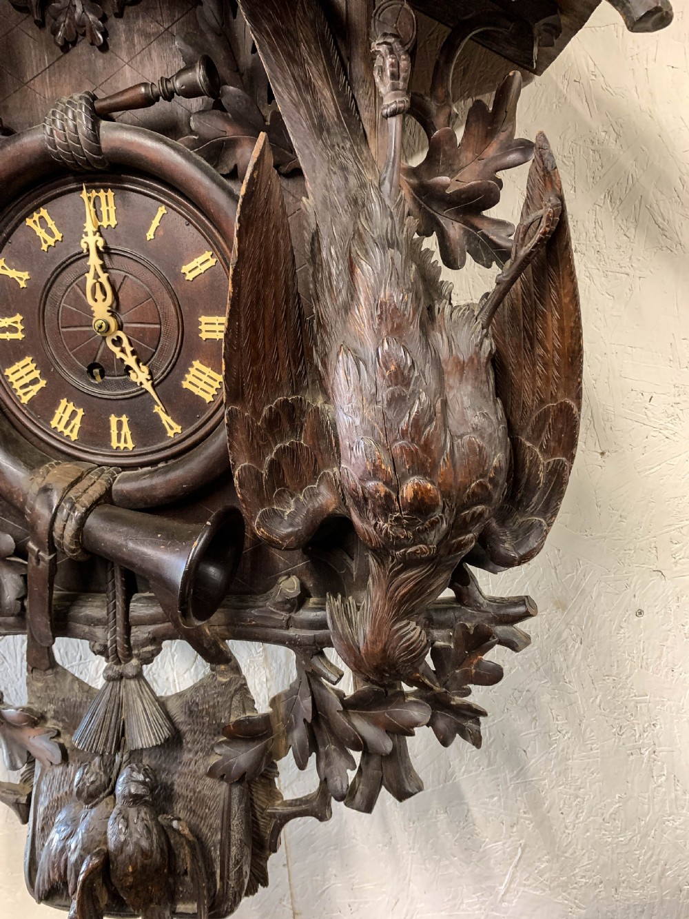 A Fabulus  Massive Black Forest Wall Clock View VI