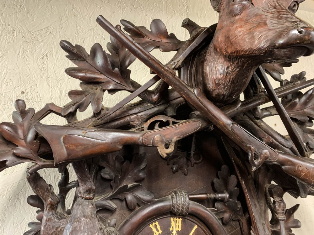 A Fabulus  Massive Black Forest Wall Clock View VIII