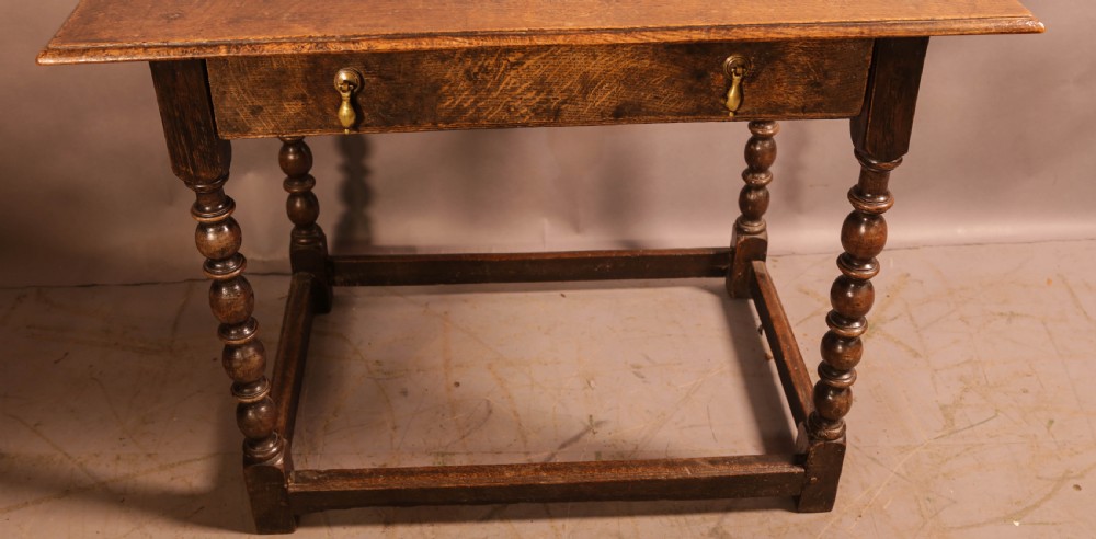 A Single Drawer Side Table in Oak View II