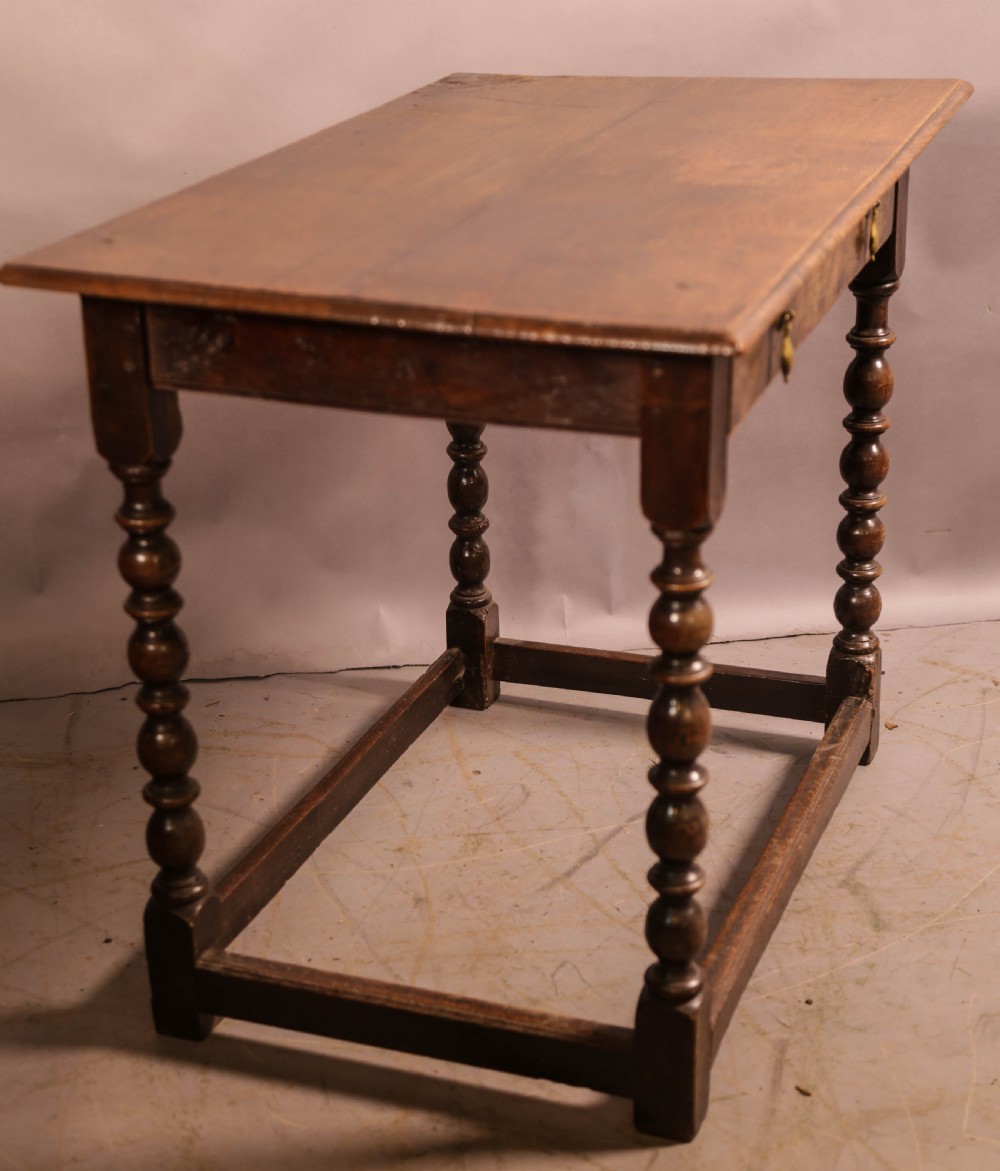 A Single Drawer Side Table in Oak View IV