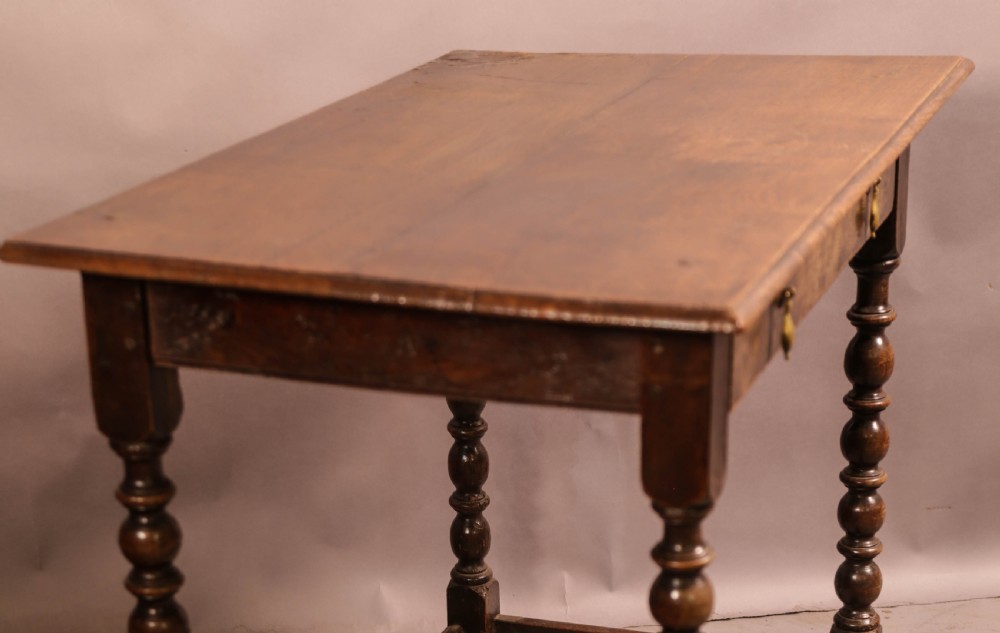 A Single Drawer Side Table in Oak View V
