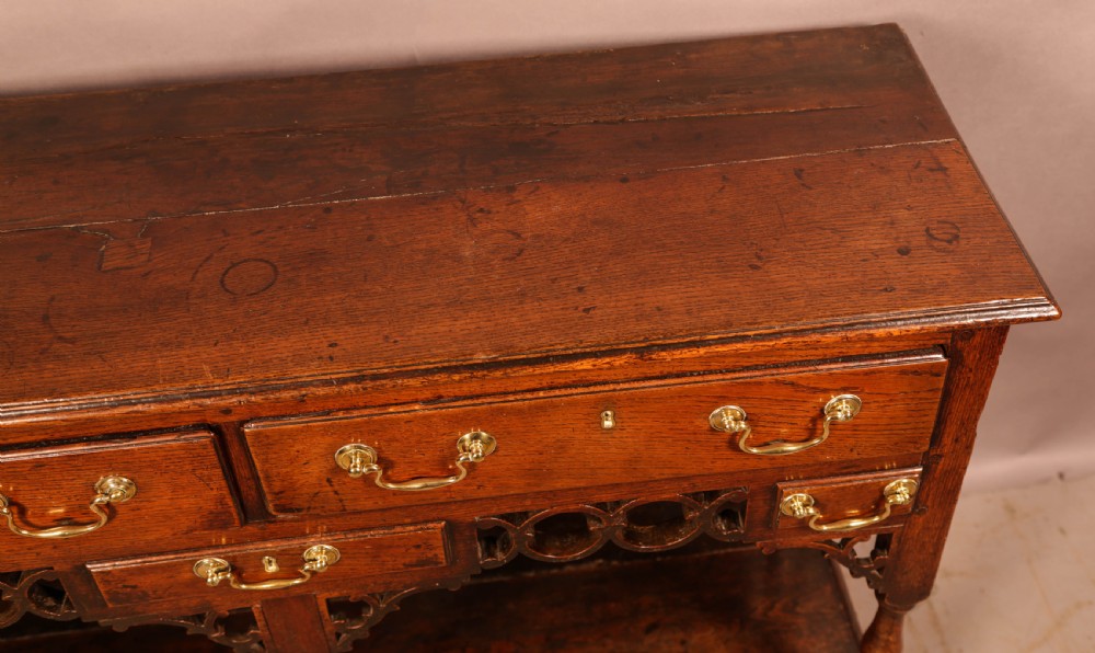 A Superb Georgian Oak Serving Dresser c 1750 View XI