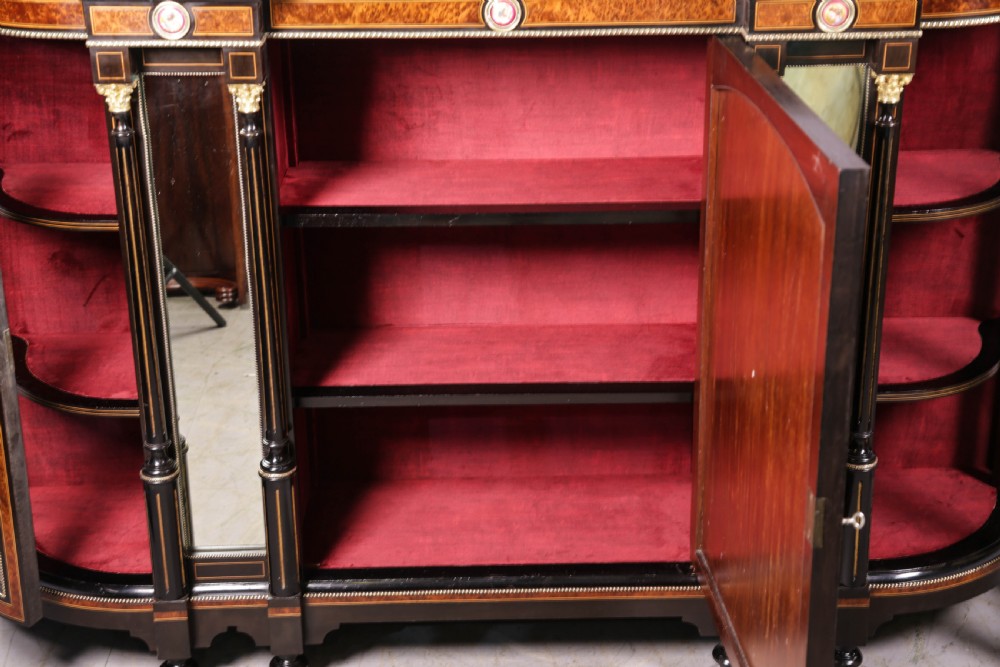 A Stunning Ebonized and Amboyner wood Credenza  View VIII