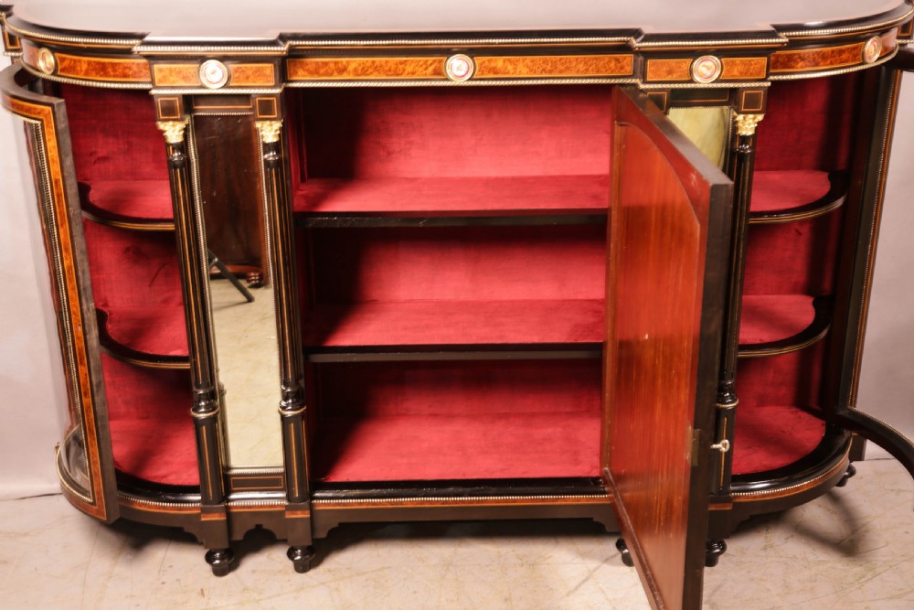 A Stunning Ebonized and Amboyner wood Credenza  View IX