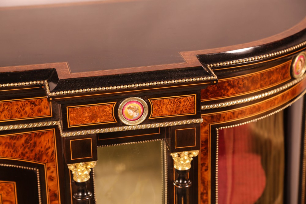 A Stunning Ebonized and Amboyner wood Credenza  View X