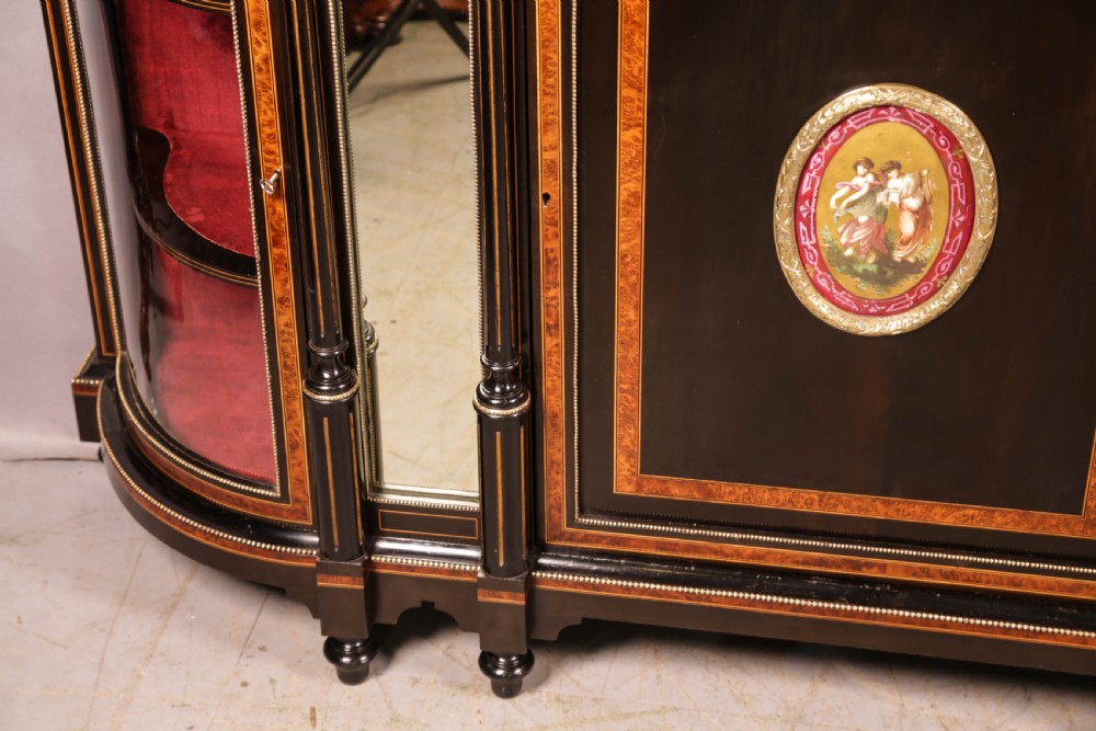 A Stunning Ebonized and Amboyner wood Credenza  View XIV
