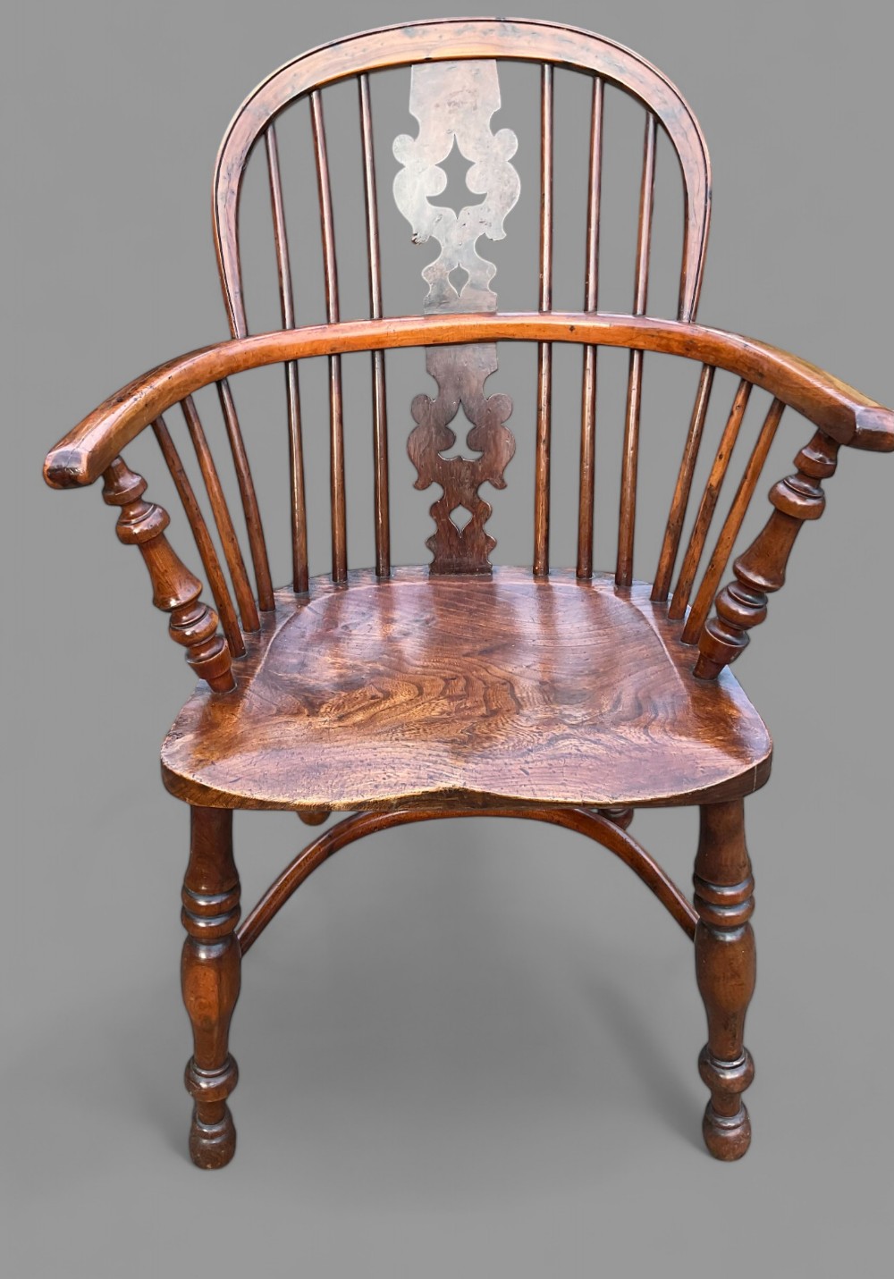 A rare Windsor chair in Yew Wood  by Isaac Allsop