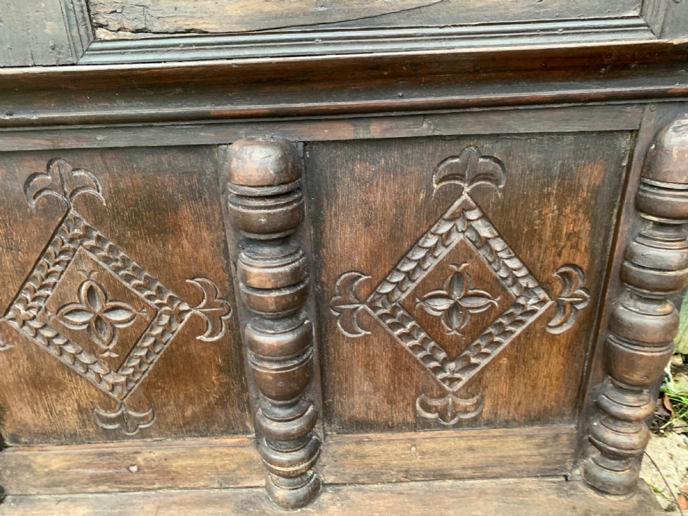A 17th century overmantle in oak View II