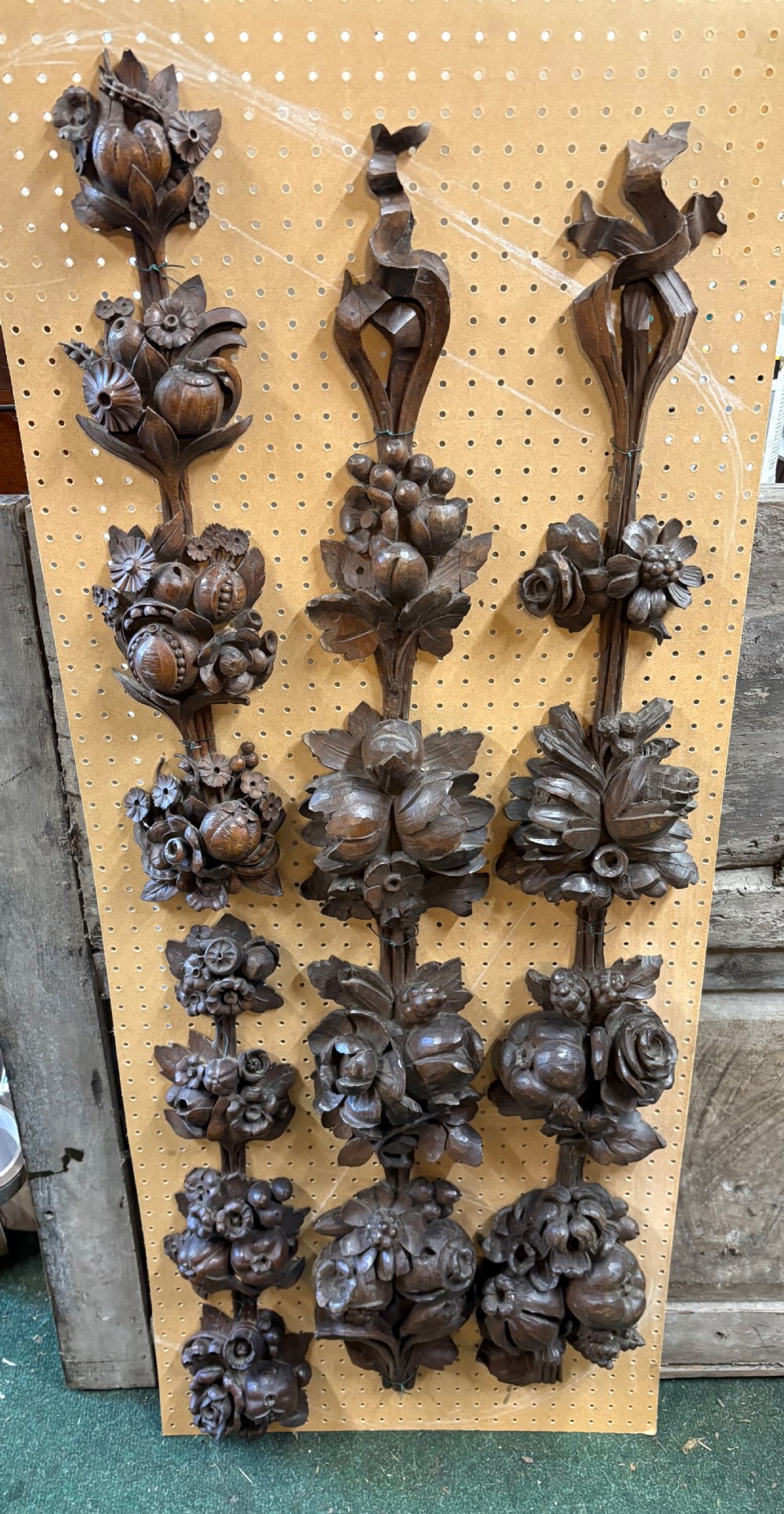 Two pairs of carved lime wood decorative panels View IV