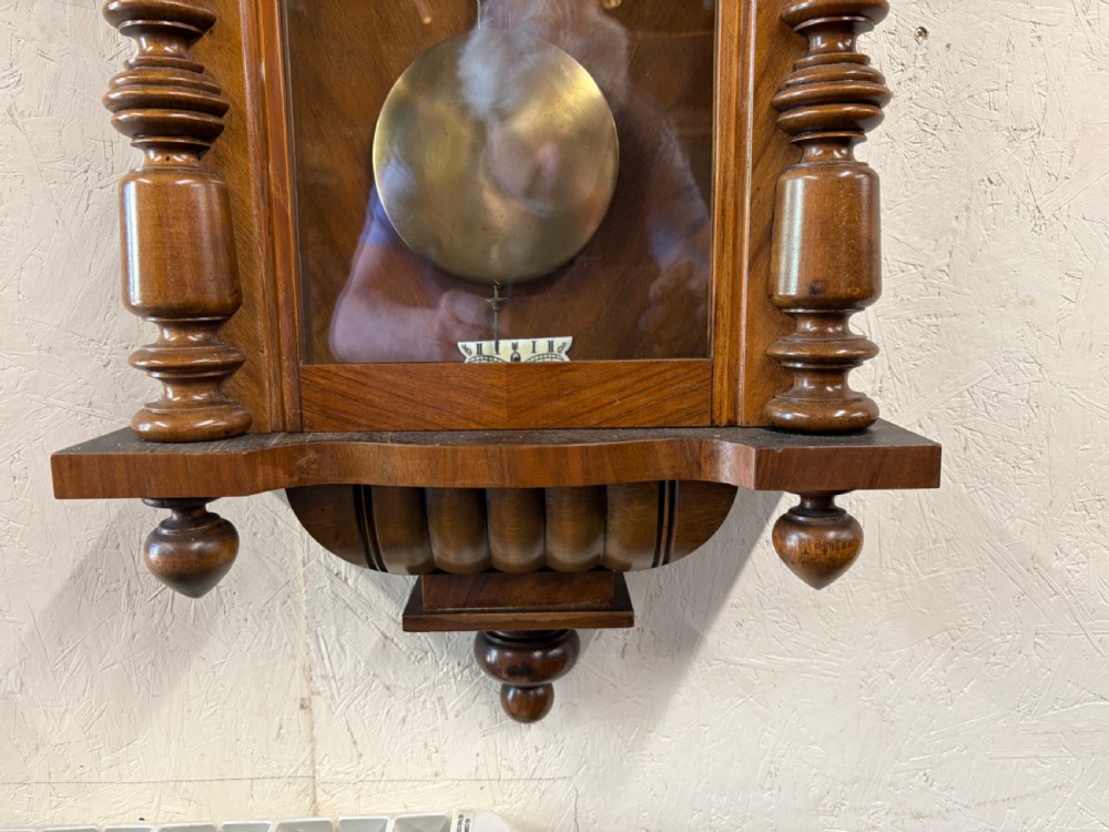 A Gustaf Becker Vienna wall clock weight driven 8 day View II