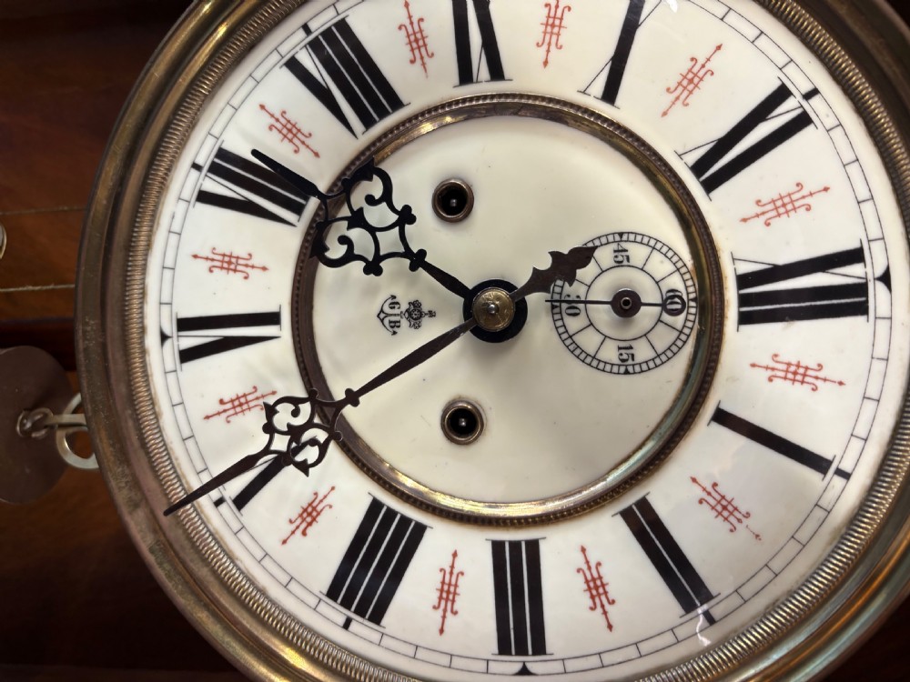 A Gustaf Becker Vienna wall clock weight driven 8 day View VII