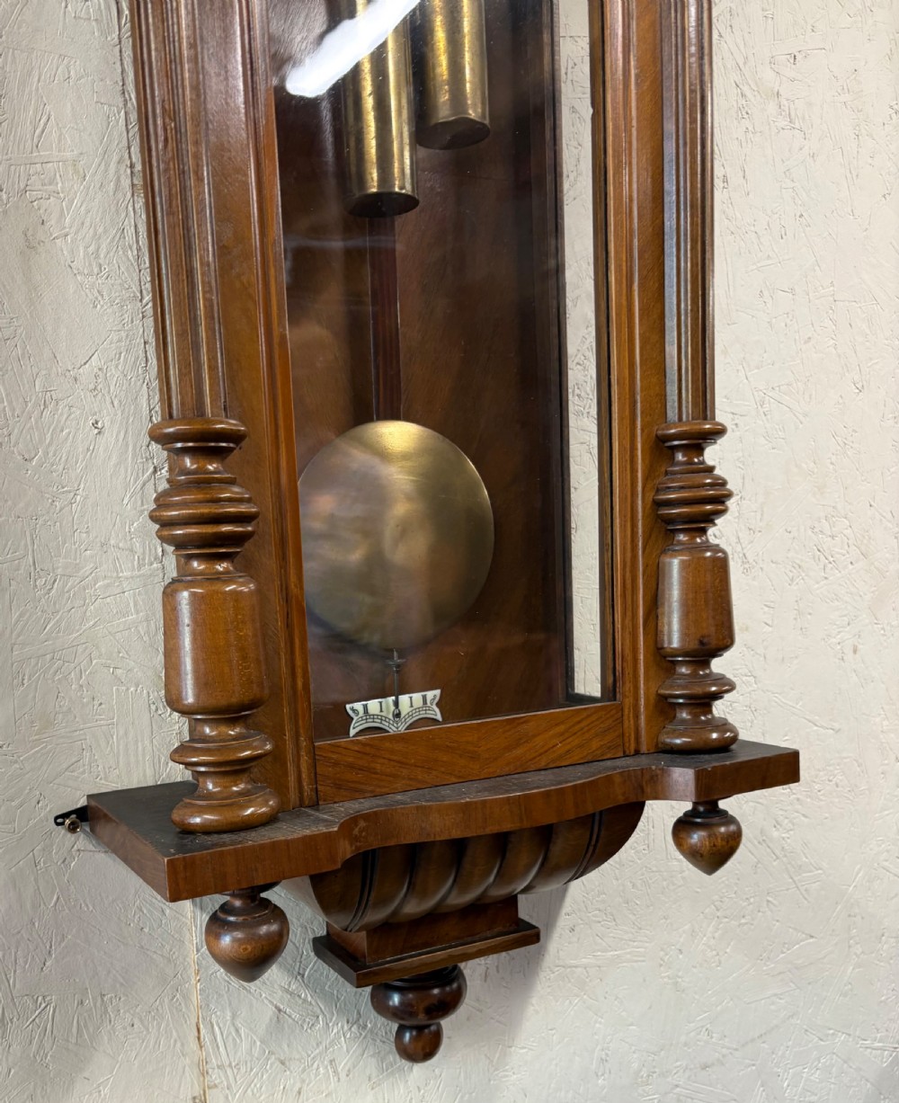 A Gustaf Becker Vienna wall clock weight driven 8 day View XI
