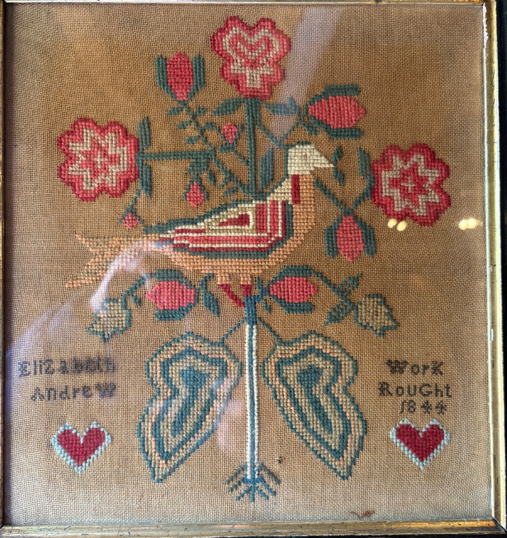 Needlework sampler Elizabeth Andrew 1844 View VI