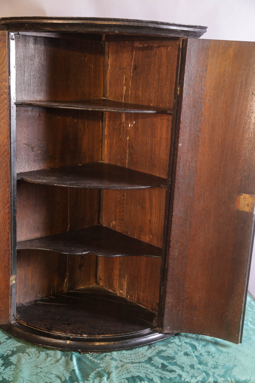 An early 18th century laqured Corner cupbord  View IV