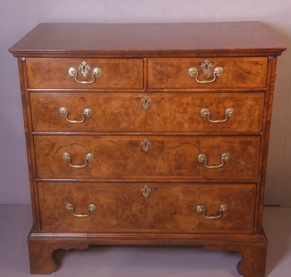 A George I Walnut Chest of Drawers 2 over 3