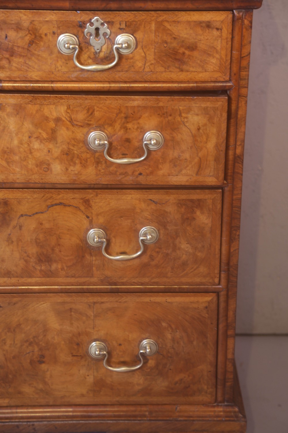 A George I Walnut Chest of Drawers 2 over 3 View X