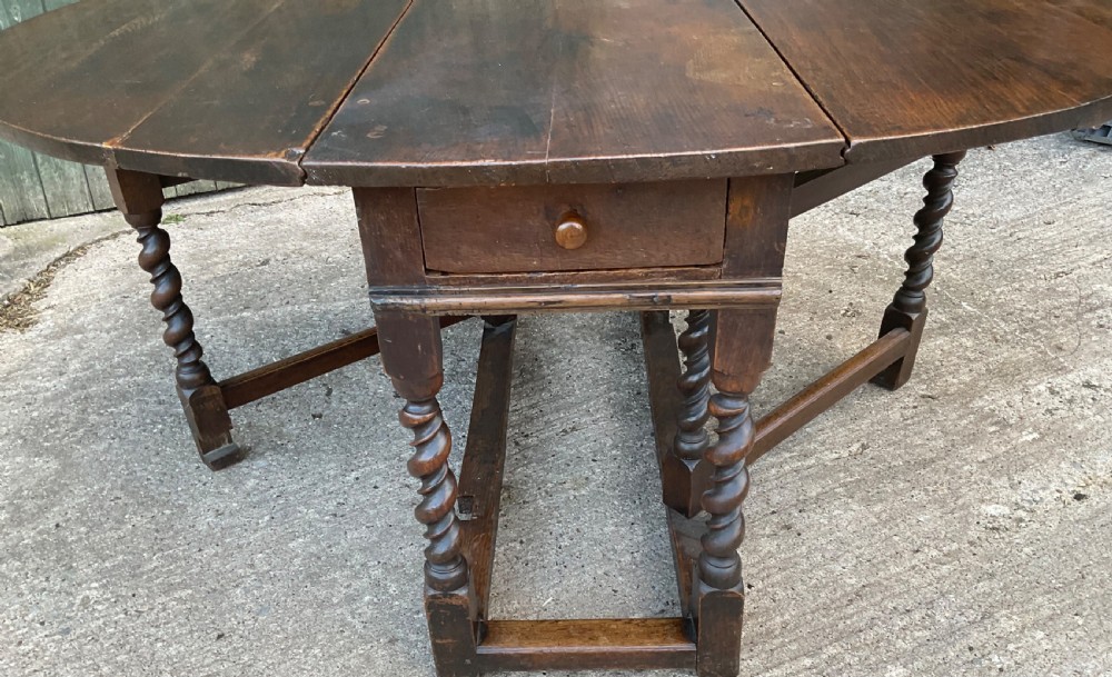 A super large 17th c gate table in Oak seat 8 View V