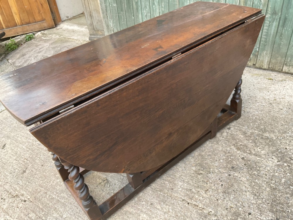 A super large 17th c gate table in Oak seat 8 View XV