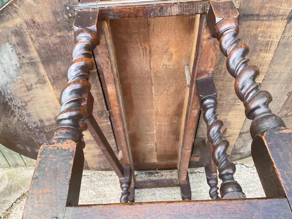 A super large 17th c gate table in Oak seat 8 View XVII