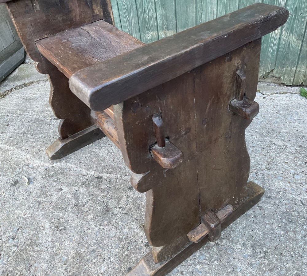 An Oak bench 18th century  View II