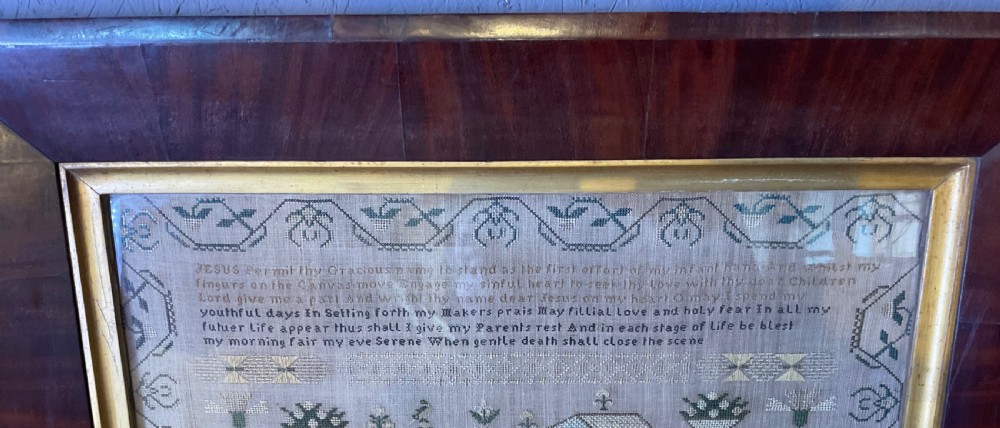Needlework sampler Mary templeman 1836 View III