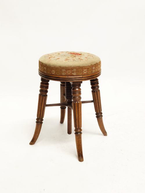 Regency Mahogany Piano Stool 