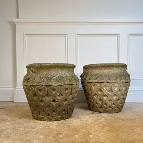 A Pair of Cotswold Studio Composition Garden Planters