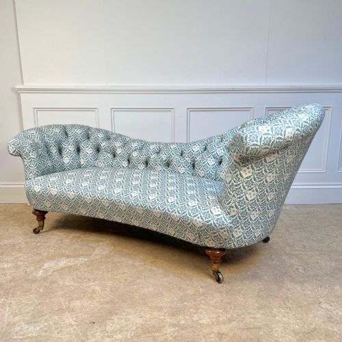 SHAPELY 19TH C HOWARD SONS SOFA - ADDITIONAL PHOTO 5
