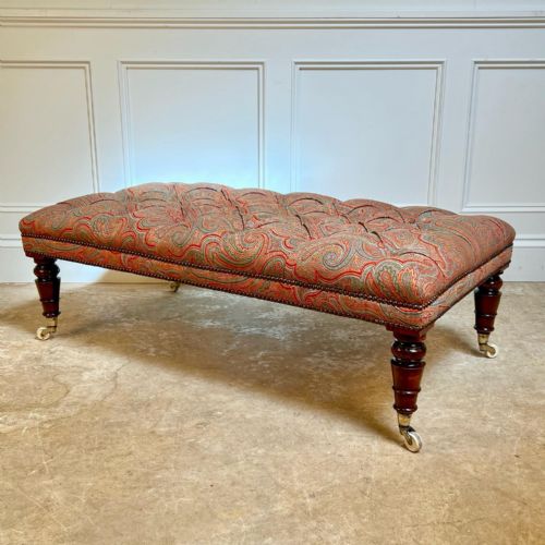 Wonderful 19th C Mahogany Ottoman Stool