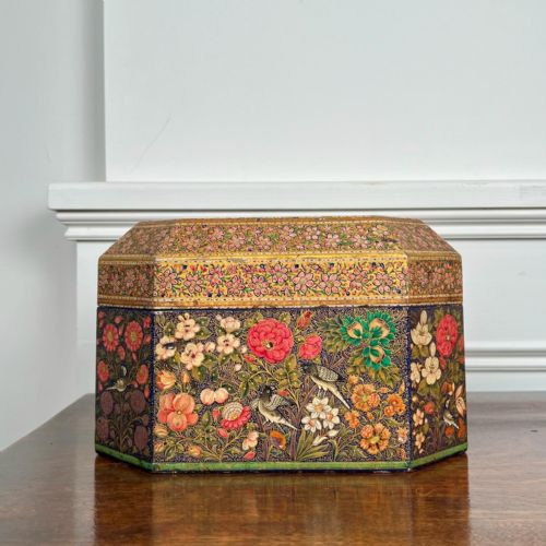 A Rare Late 19th C Kashmiri Tea Caddy