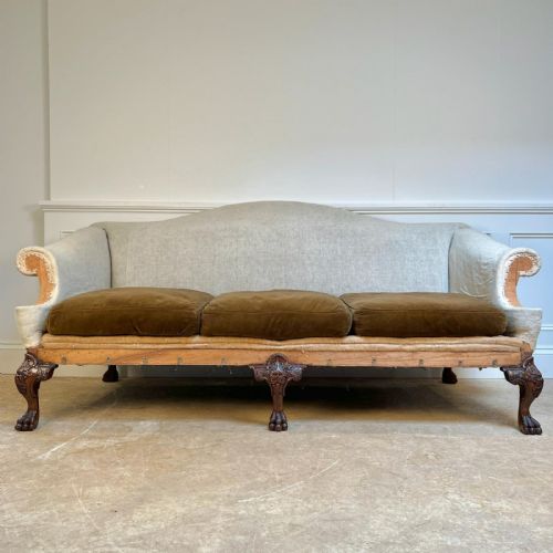 Shapely Edwardian Camel Back Sofa