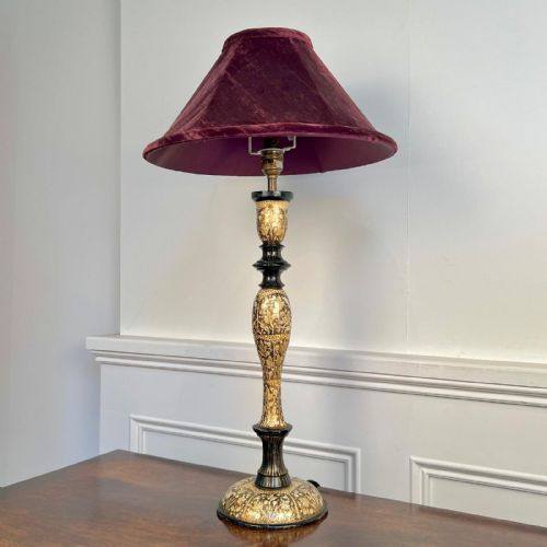 Large Hand Painted Kashmiri Table Lamp