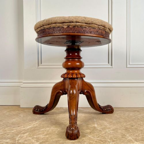 
George IV Gillows Walnut Stool