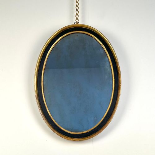 Small Regency Oval Mirror with Wonderful Mirror Plate