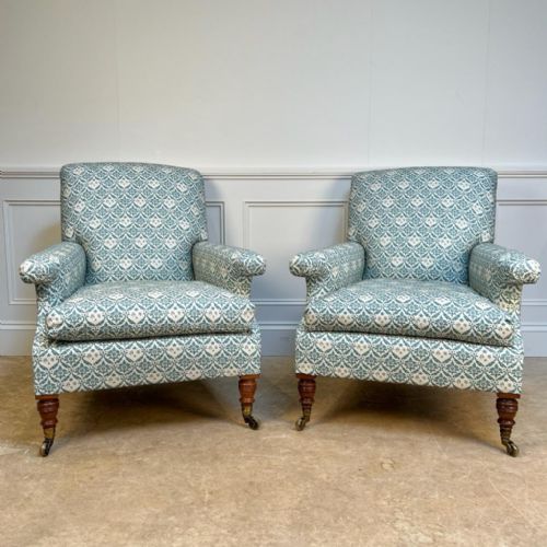 A Pair of Howard & Sons Willoughby Armchairs