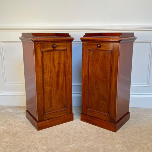 A Rare Pair of 19th C Johnstone & Jeanes Bedside Cabinets